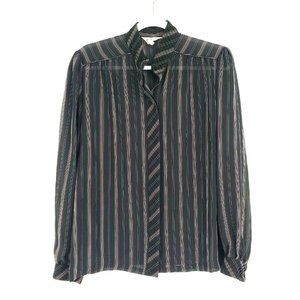 Vintage Gailord Button Down Shirt Striped Blouse